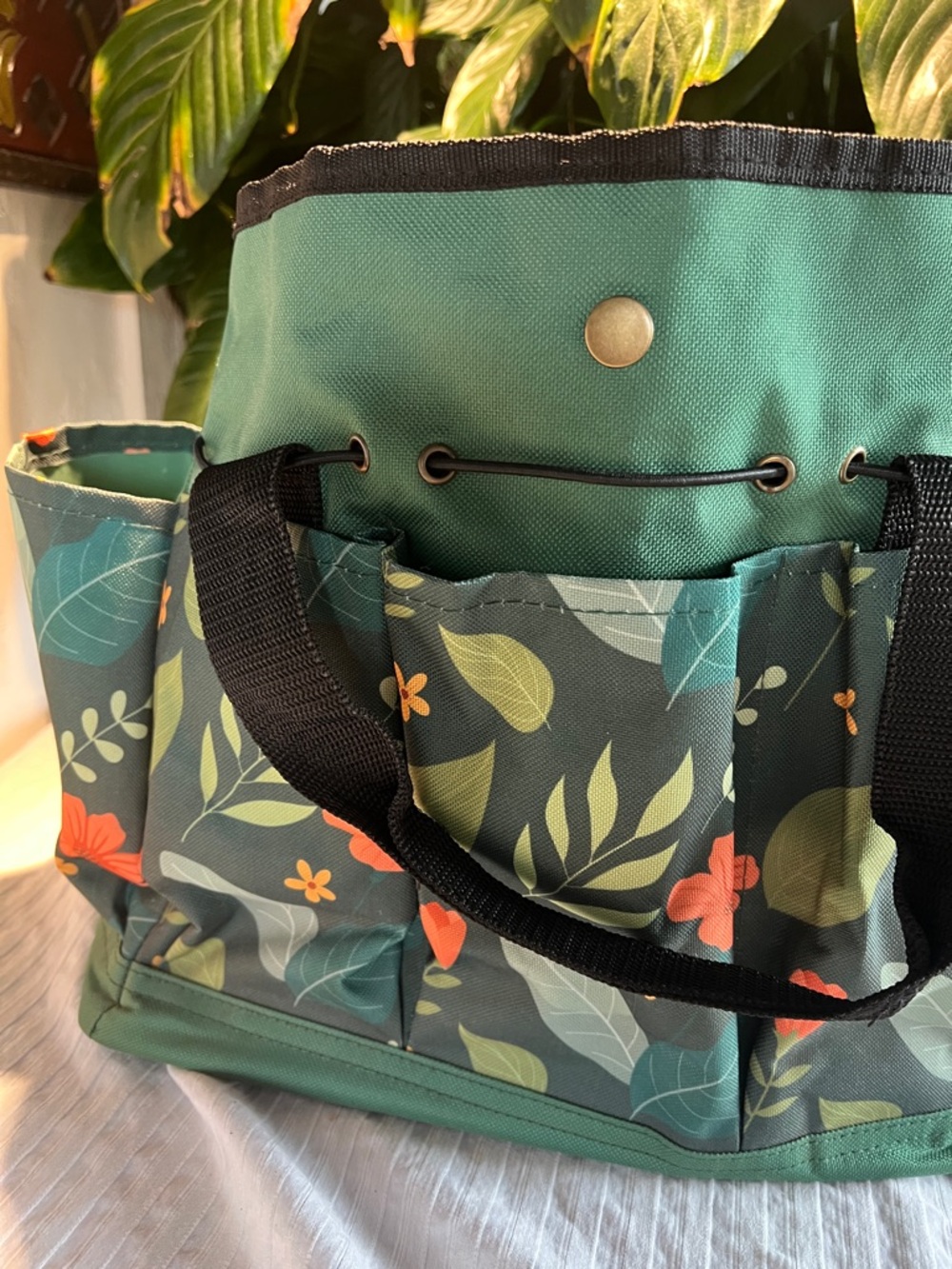 Green Floral Utility Organizer Expandable Tote by GeeDuo Garden Tools - Picture 3 of 16